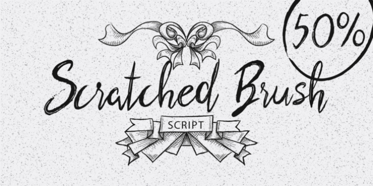 Scratched Brush Script font preview