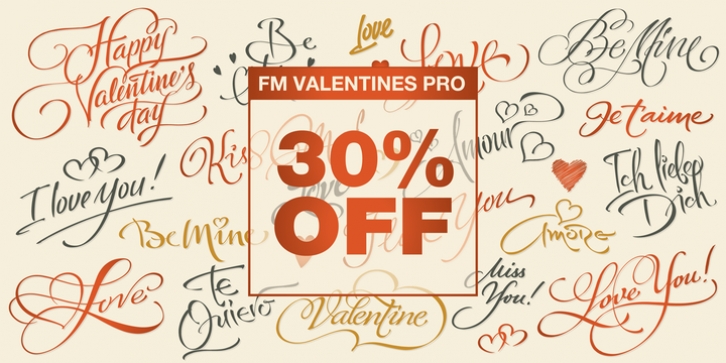 FM Valentines PRO font preview