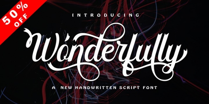 Wonderfully Script font preview