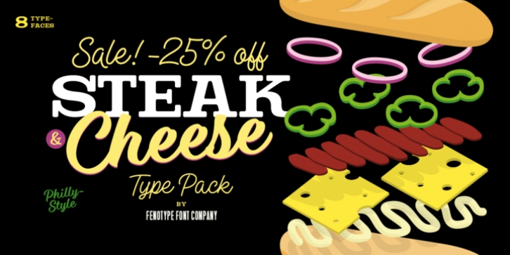 Steak And Cheese font preview