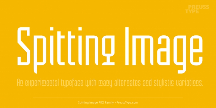 Spitting Image PRO font preview