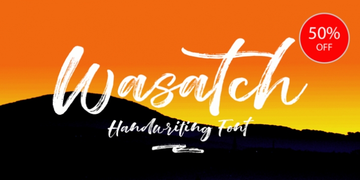 Wasatch Brush font preview