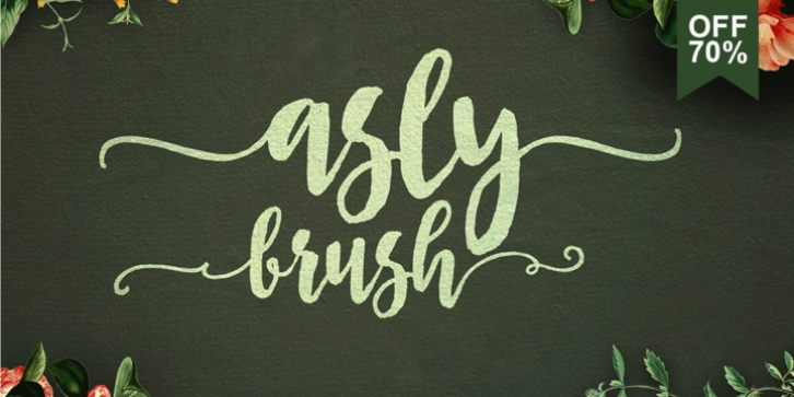 Asly Brush font preview