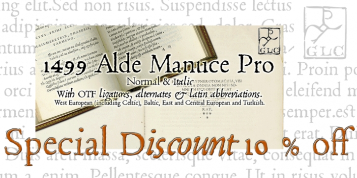 1499 Alde Manuce Pro font preview