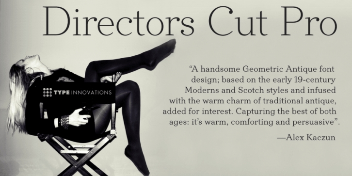 Directors Cut Pro font preview