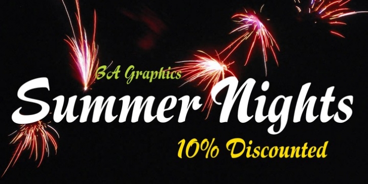 Summer Nights font preview