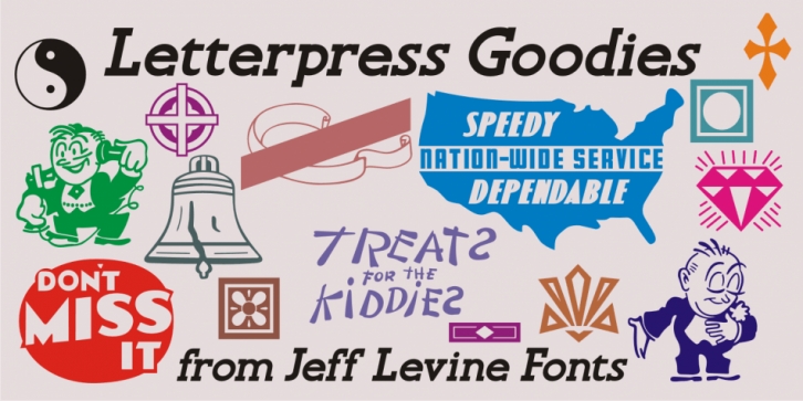 Letterpress Goodies JNL font preview