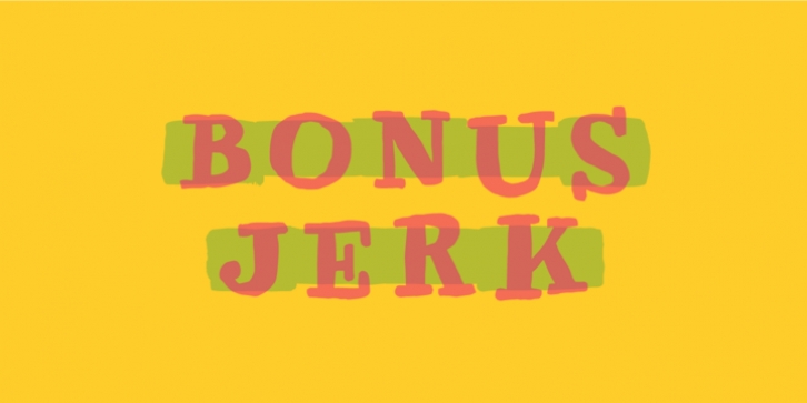 Bonus Jerk font preview