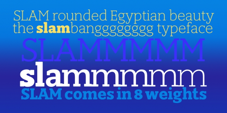 Slam Rounded font preview