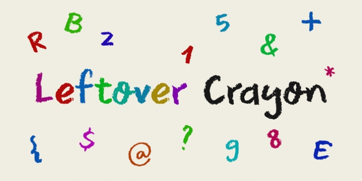Leftover Crayon font preview