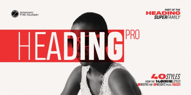 Heading Pro font preview