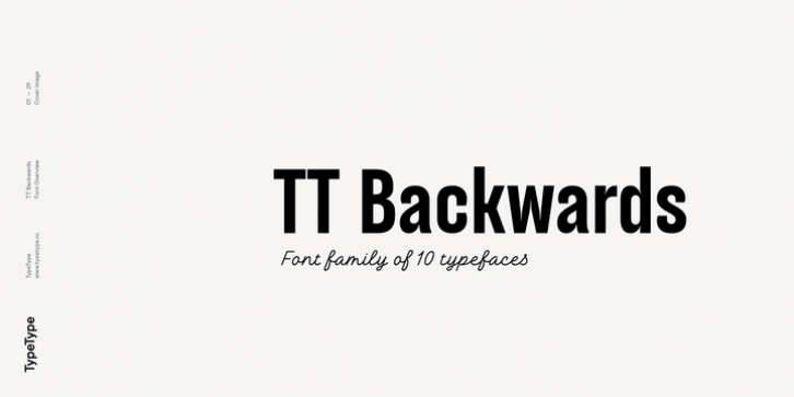 TT Backwards font preview