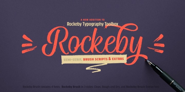 Rockeby Brush font preview