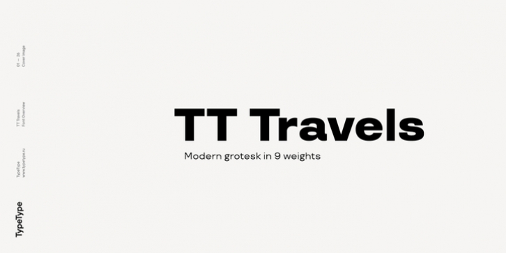 TT Travels font preview