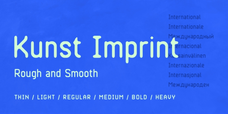 Kunst Imprint font preview