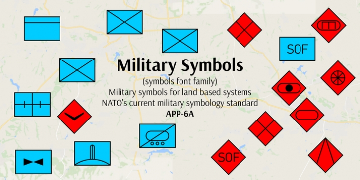 Military Symbols font preview