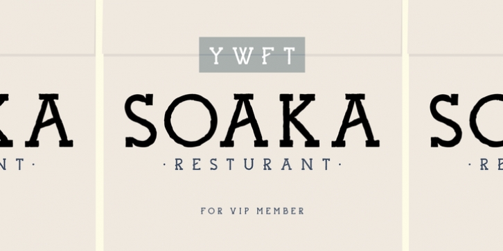 YWFT Soaka font preview