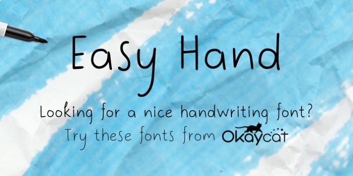 Easy Hand font preview