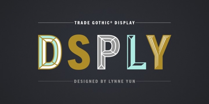 Trade Gothic Display font preview