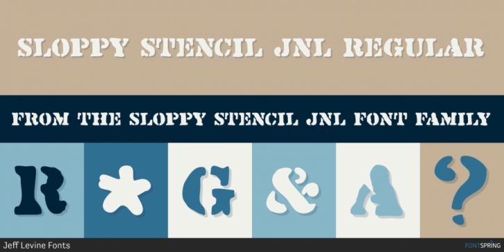 Sloppy Stencil JNL font preview