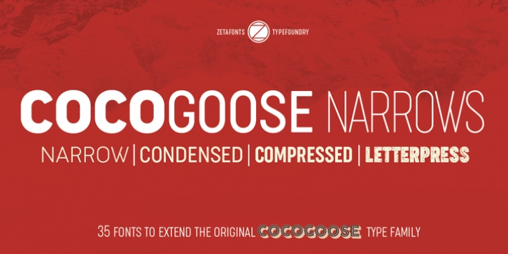 Cocogoose Narrows font preview
