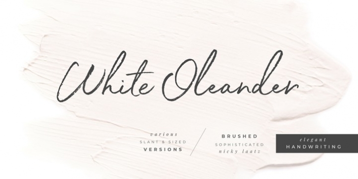 White Oleander font preview