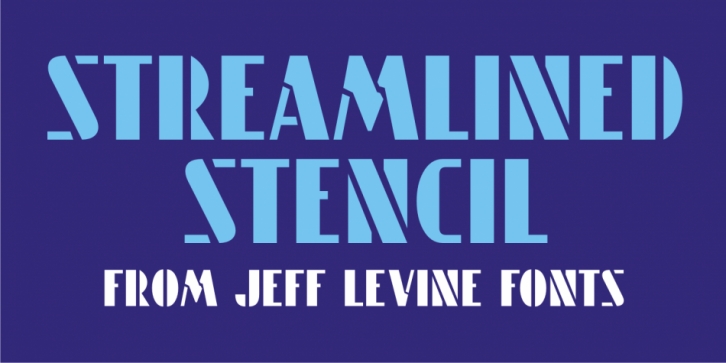 Streamlined Stencil JNL font preview
