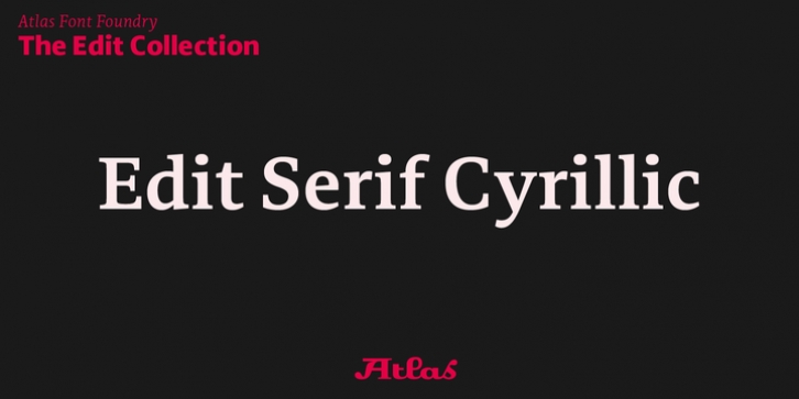 Edit Serif Cyrillic font preview