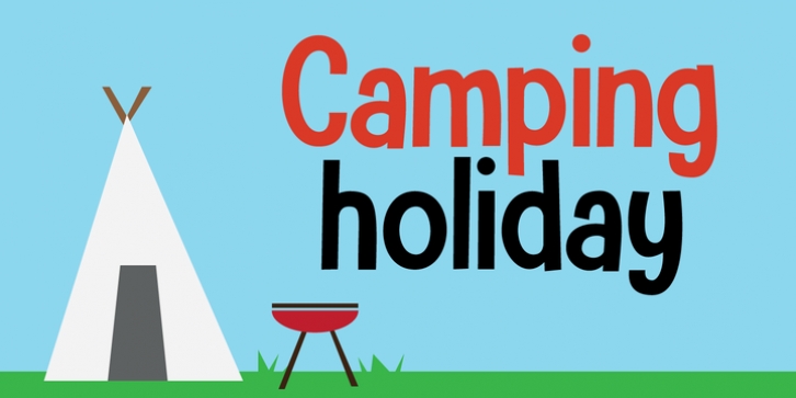 Camping Holiday font preview