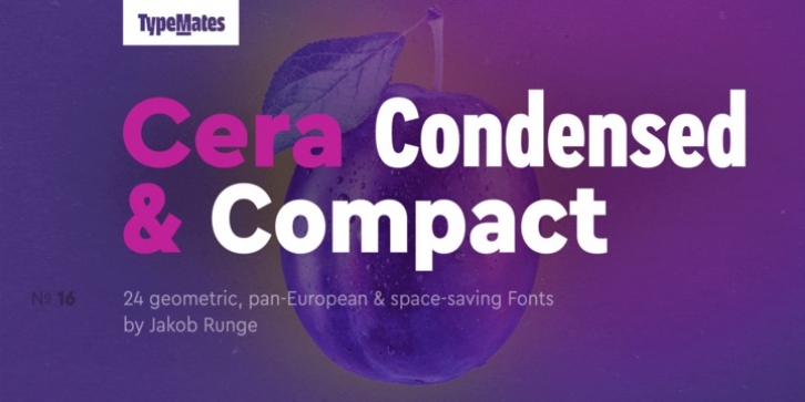 Cera Condensed  Compact Pro font preview