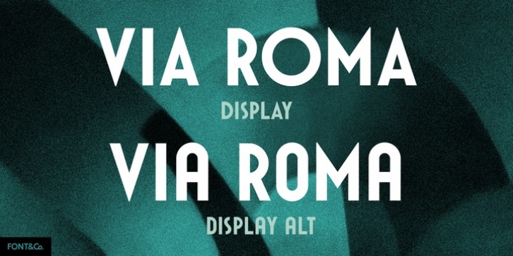 Via Roma Display font preview