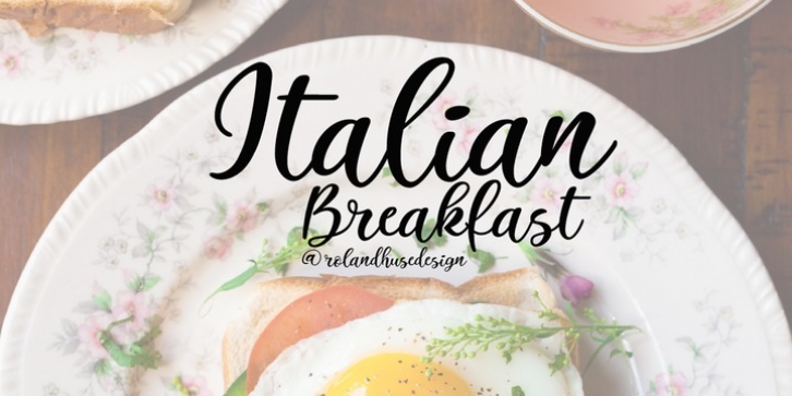 Italian Breakfast font preview