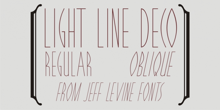 Light Line Deco JNL font preview