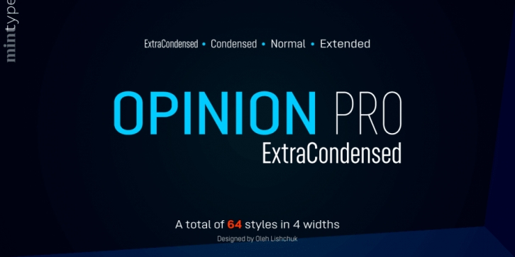 Opinion Pro Extra Condensed font preview
