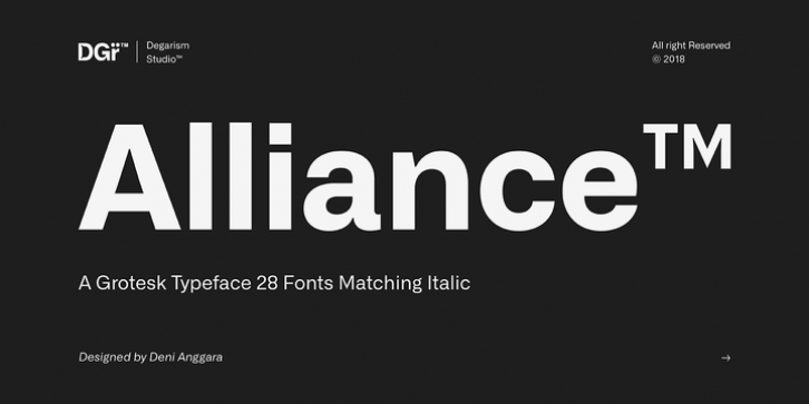 Alliance font preview