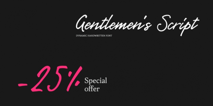 Gentlemens Script font preview