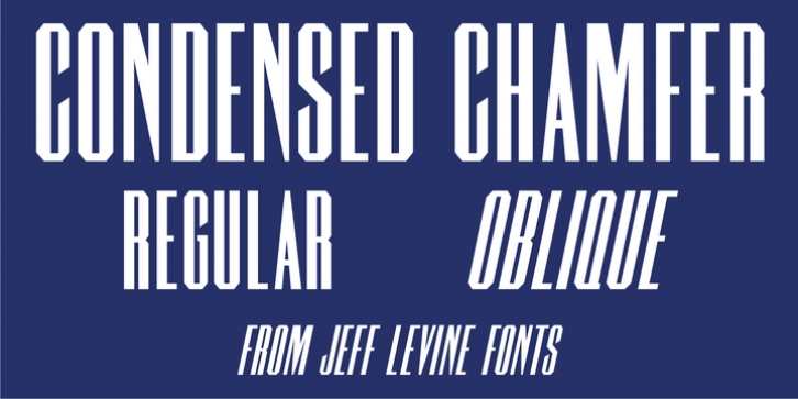 Condensed Chamfer JNL font preview
