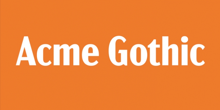 Acme Gothic font preview