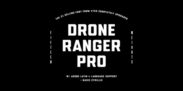 Drone Ranger Pro font preview