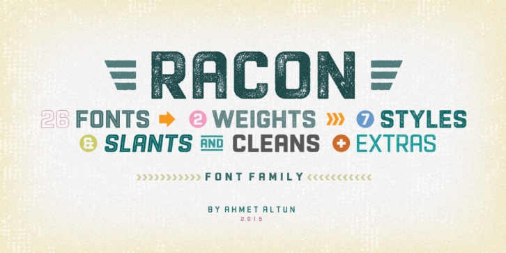 Racon font preview