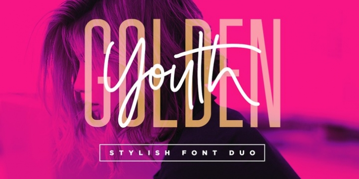 Golden Youth Font Duo font preview