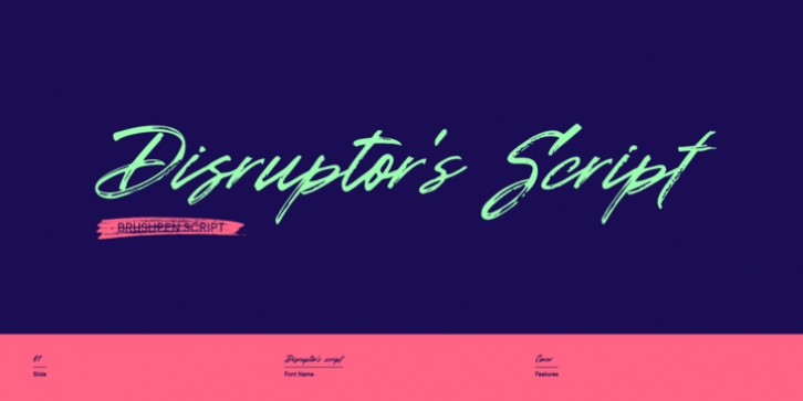 Disruptor's Script font preview