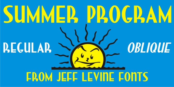 Summer Program JNL font preview