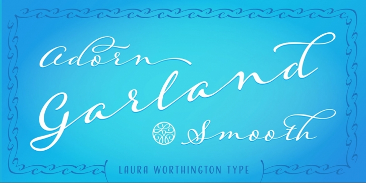 Adorn Garland Smooth font preview