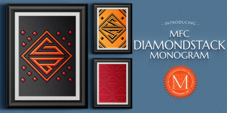 MFC Diamondstack Monogram font preview