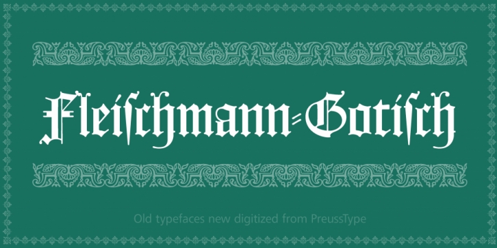 Fleischmann Gotisch font preview