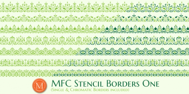 MFC Stencil Borders One font preview