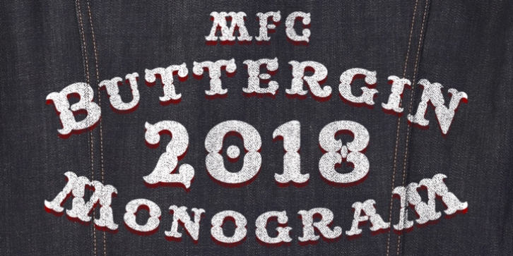 MFC Buttergin Monogram font preview