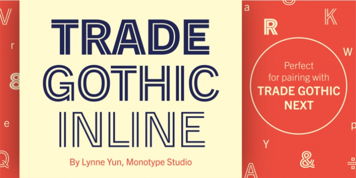 Trade Gothic Inline font preview