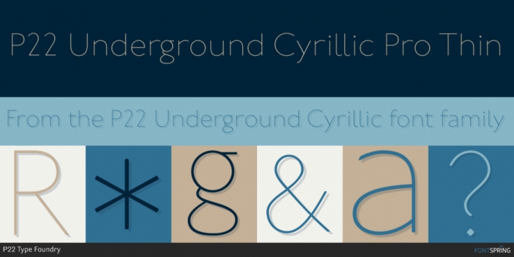 P22 Underground Cyrillic font preview